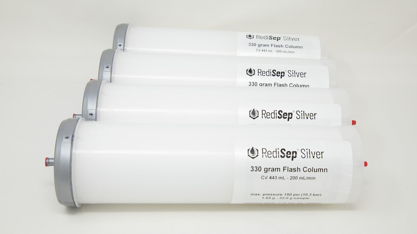 A group of plastic tubes with red and silver caps, positioned side by side, emphasizing their contrasting colors and forms.