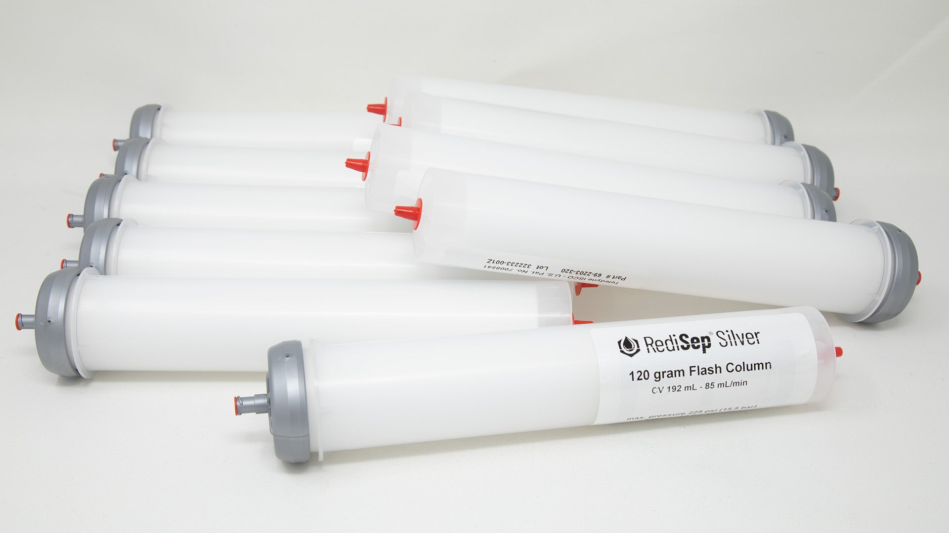 RediSep® Silver Silica Gel Disposable Flash Columns, 120 Gram (Package ...