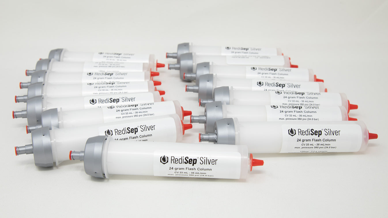 RediSep® Silver Silica Gel Disposable Flash Columns, 24 Gram (Package ...