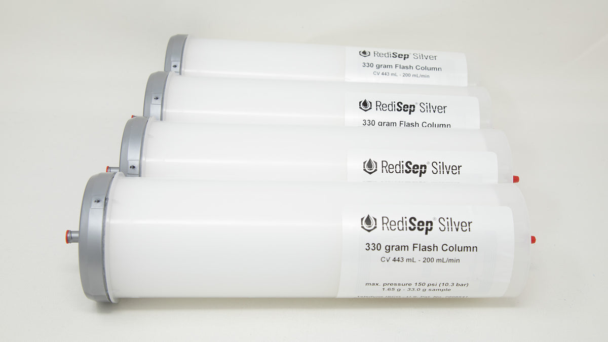 RediSep® Silver Silica Gel Disposable Flash Columns, 330 Gram (Package ...